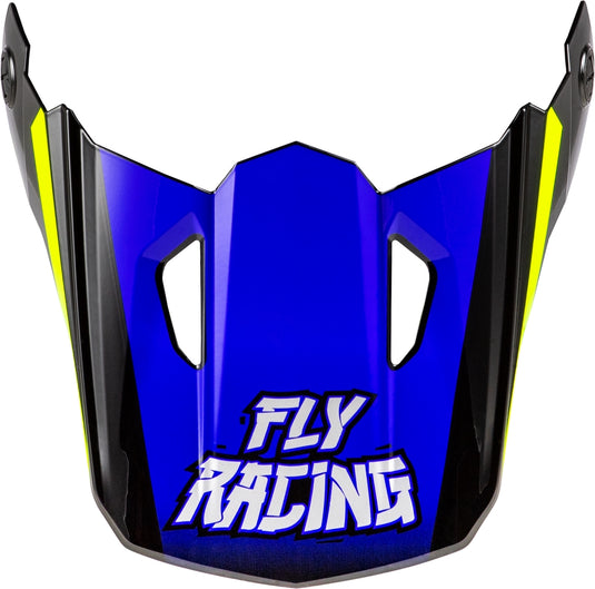 Fly Racing Visor for Kinetic Scorched Youth Helmet - Blue/Gray/Hi-Vis - YS - YL