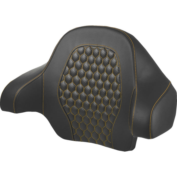 Saddlemen 814-07-15107 Roadsofa Tour-Pak HC Backrest Pad for King Tour-Pak - Gold Stitching