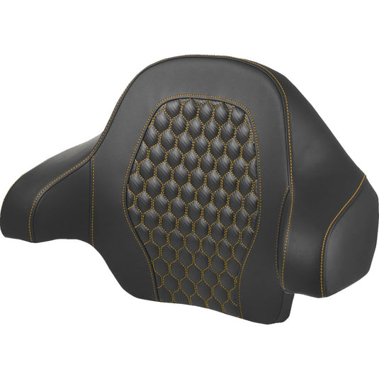 Saddlemen 814-07-15107 Roadsofa Tour-Pak HC Backrest Pad for King Tour-Pak - Gold Stitching