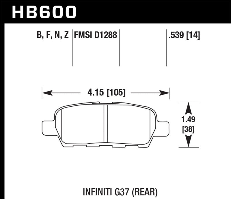 Load image into Gallery viewer, Hawk Performance HB600F.539 HAWK HPS Brake Pad Sets
