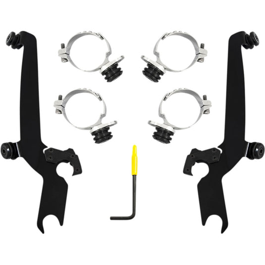 Memphis Shades MEB2055 Trigger-Lock Mount Kit for Sportshield Windshields - Black
