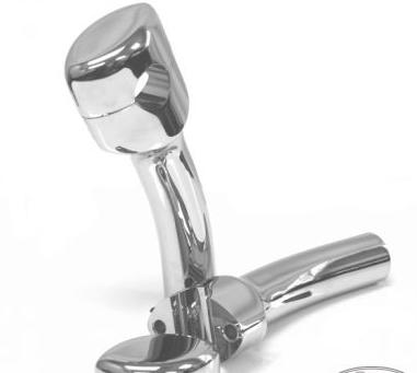 La Choppers LA-7406-04 Hefty Smooth Riser for 1-1/4in. Handlebar - 4in. Tall - Chrome