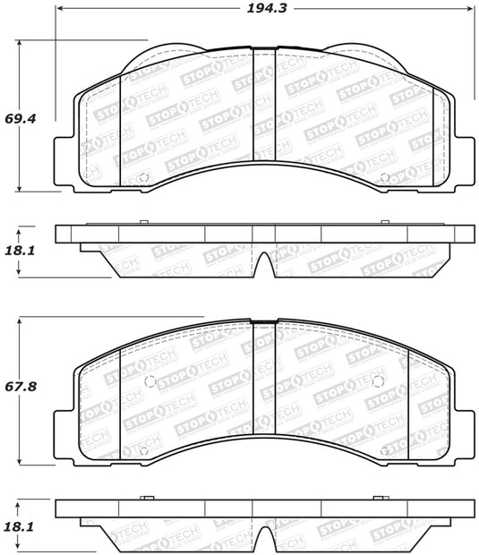 Stoptech 309.14140 ST Sport Brake Pads