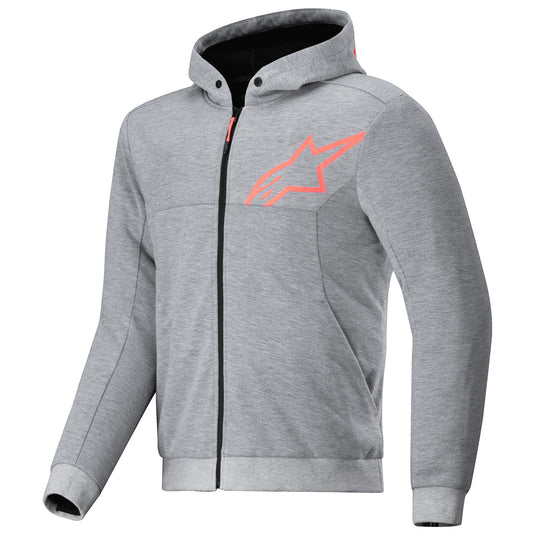 Gray Heather/Fluo Red