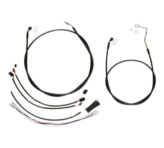 Magnum 486351 Black Vinyl XR Handlebar Installation Kit with Black Fittings for 12-14in. Ape