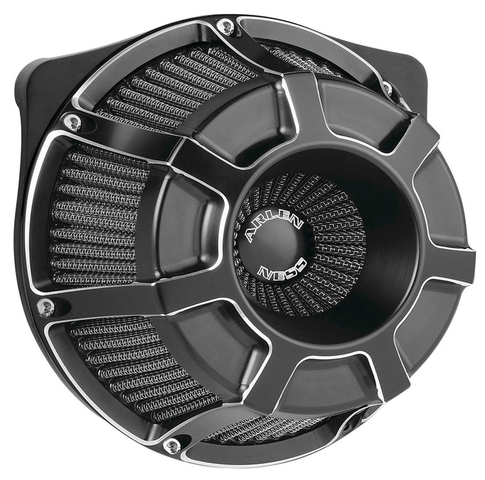 Arlen Ness 18-919 Inverted Series Air Cleaner Kit - Beveled - Black Anodized