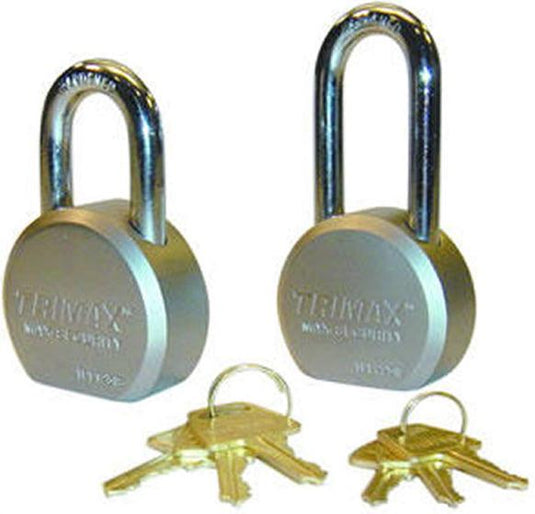 Trimax TPL1251S Maximum Security Padlock - 64mm Round Body, 1.25in. x 11mm Shackle, Rekeyable