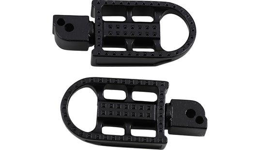 Biltwell Inc. 7002-201-04 Mushman Passenger Footpegs - Black Electroplated