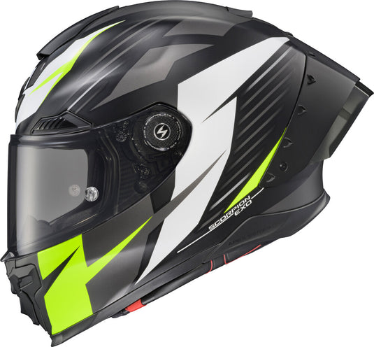 Scorpion Apex Exo-Warp Dilithium Helmet (Small, Black/White/Hi-Vis)