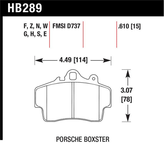 Hawk Performance HB289F.610 HAWK HPS Brake Pad Sets