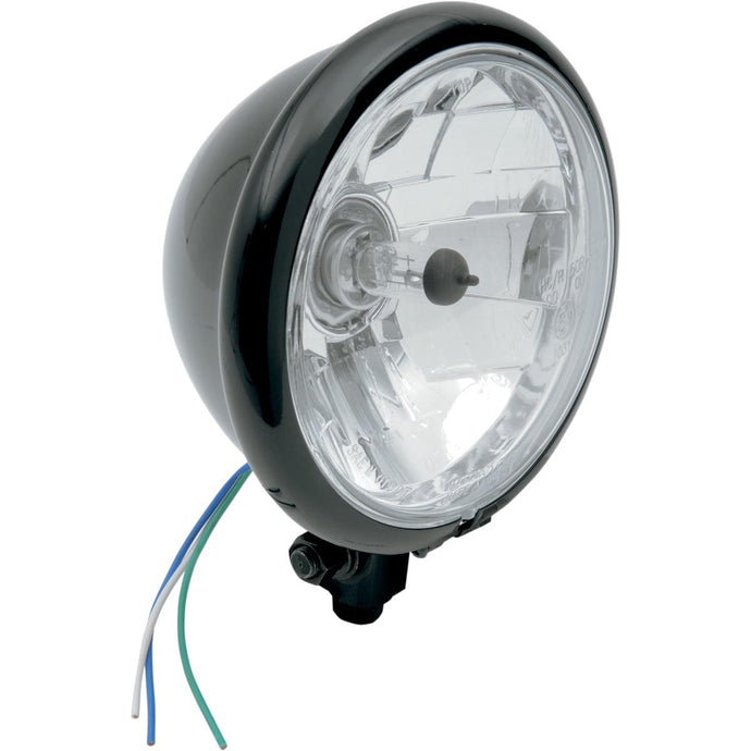 Drag Specialties 2001-0553 5 3/4in. Headlight Assembly - Gloss Black