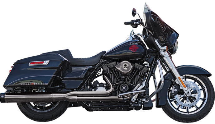 S&S Cycle 550-1087 2-into-1 Lava Chrome Sidewinder Exhaust System - Race Only