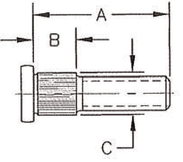 Load image into Gallery viewer, Martin Wheel WBP-5 Trailer Wheel Bolt - 1/2in.-20 Thread - Press In
