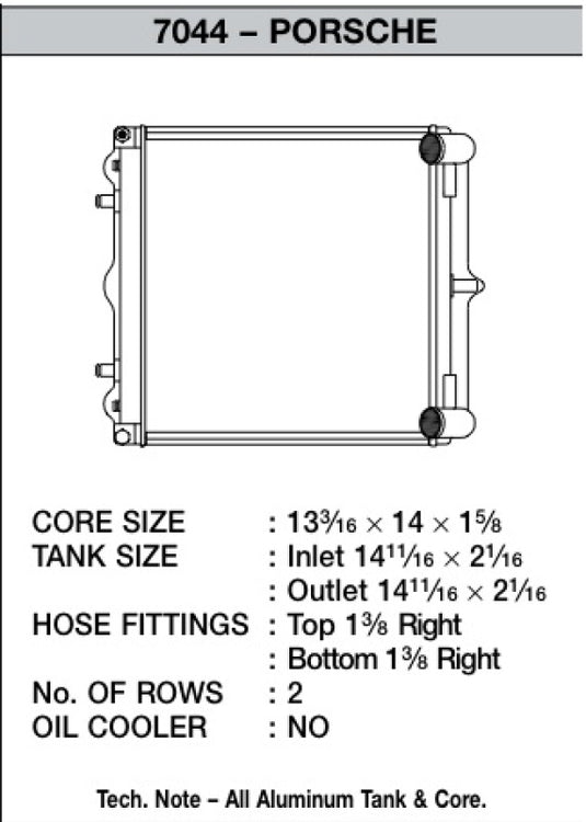 Csf 7044 CSF Radiators - Aluminum