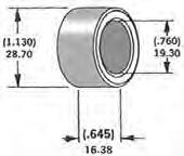 Harddrive 339275 3/4in. Axle Spacers - .645in. W - Chrome