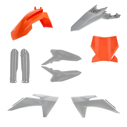 Acerbis 2986991011 Full Plastic Kit - Orange/Gray (Gray/Orange)