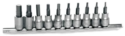 Performance Tools W1387 10 Piece Sae Hex Bit Socket Set