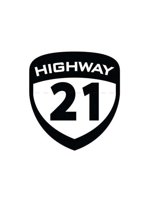 Highway 21 489-9001 Shield Die Cut Sticker - 3.75in. x 4.125in.