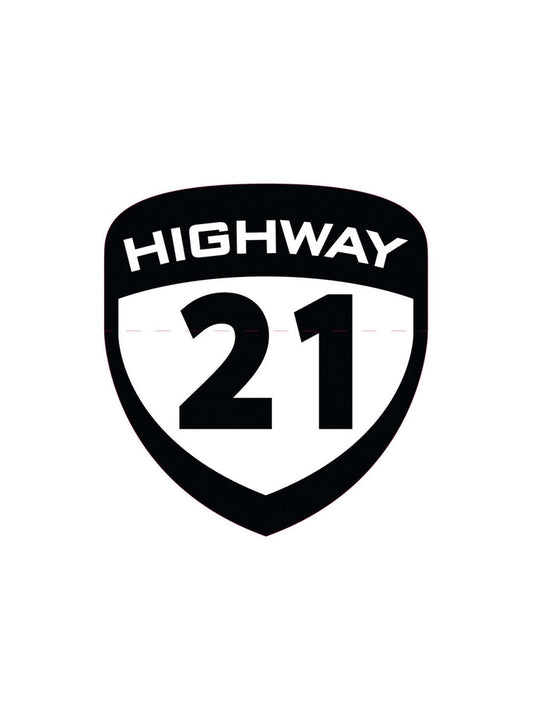 Highway 21 489-9001 Shield Die Cut Sticker - 3.75in. x 4.125in.