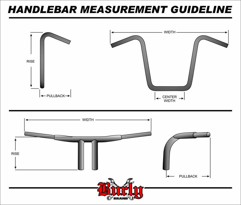 Burly Brand B12-1501B 1-1/4in. Gorilla Ape Burly Handlebar - Black
