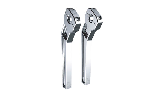 Todds Cycle TD-R22-10 1-1/8in. Pullback Handlebar Riser Kit - 10in. Rise - Chrome