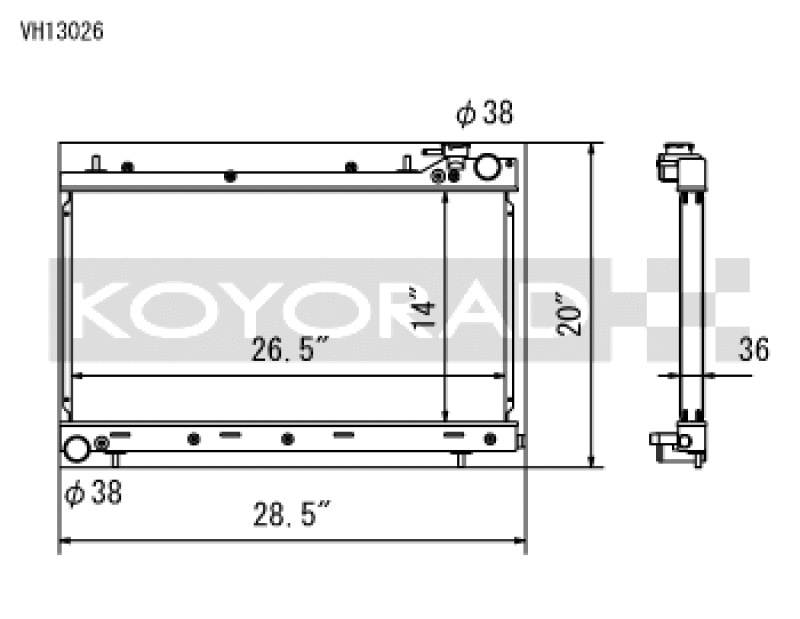 Load image into Gallery viewer, Koyo VH13026 KOY Racing Radiators
