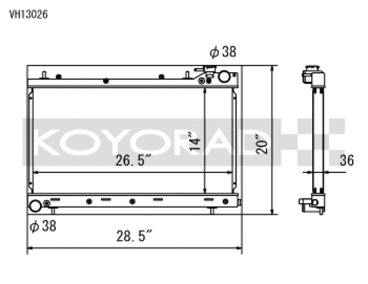 Koyo VH13026 KOY Racing Radiators
