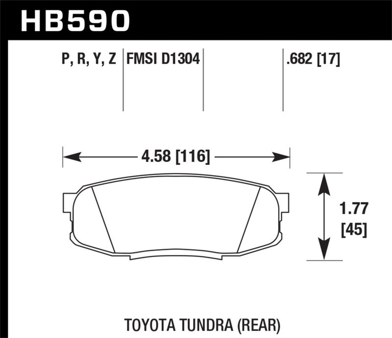 Load image into Gallery viewer, Hawk Performance HB590Y.682 HAWK LTS Brake Pads
