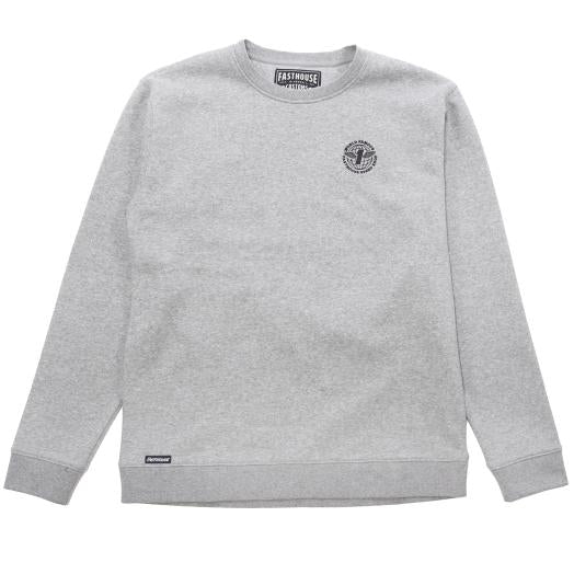 Fasthouse Renown Crew Neck Pullover Hoodie (Medium, Heather Gray)