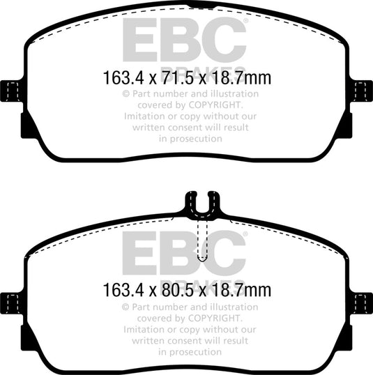 Ebc DP42390R EBC Yellowstuff Brake Pad Sets