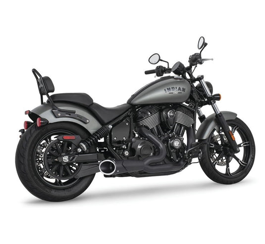 Freedom Performance IN00405 Combat 2-into-1 Shorty Exhaust System for Chief - Black/Sculpted Black Tip