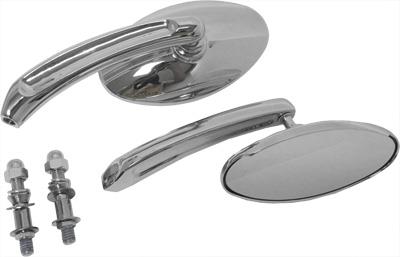 Harddrive 18-242 Custom Oval Mirrors - Chrome