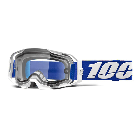 100% Armatic Enduro Goggles (One Size Fits Most, Blue / Clear Lens)