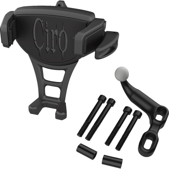 Ciro 50351 Constrictor Phone Holder- Black - Black Offset Perch Mount