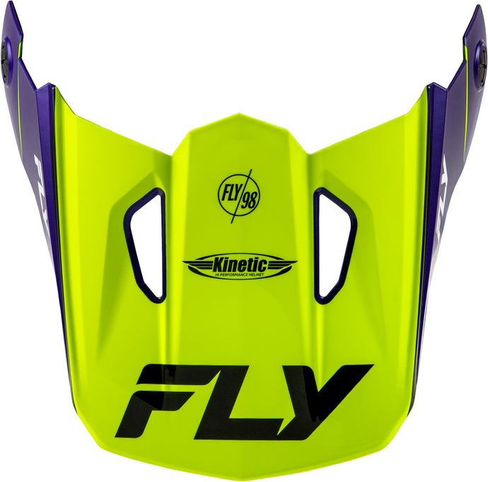 Fly Racing Visor for Kinetic Rally Helmet - Hi-Vis/Blue/Black - Md - Lg