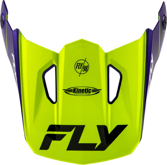 Fly Racing Visor for Kinetic Rally Helmet - Hi-Vis/Blue/Black - Md - Lg