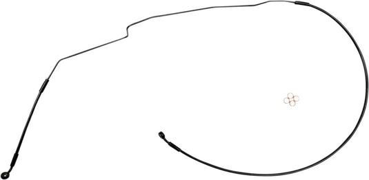 Magnum SBB1422-44 XR Stainless Dot Brake Line Kit - +4in. - Black with Black Fittings