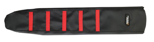 Moose Racing CRF15007-331RT Ribbed Seat Cover - Black/Red Ribbed