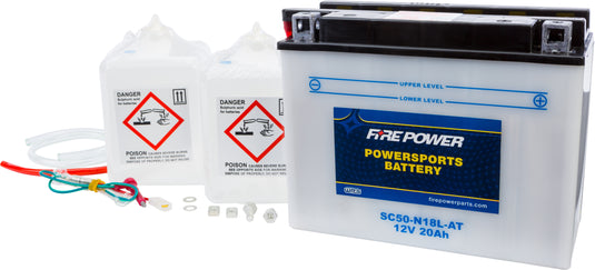 Fire Power SC50-N18L-AT Conventional 12V Heavy Duty Battery With Acid Pack
