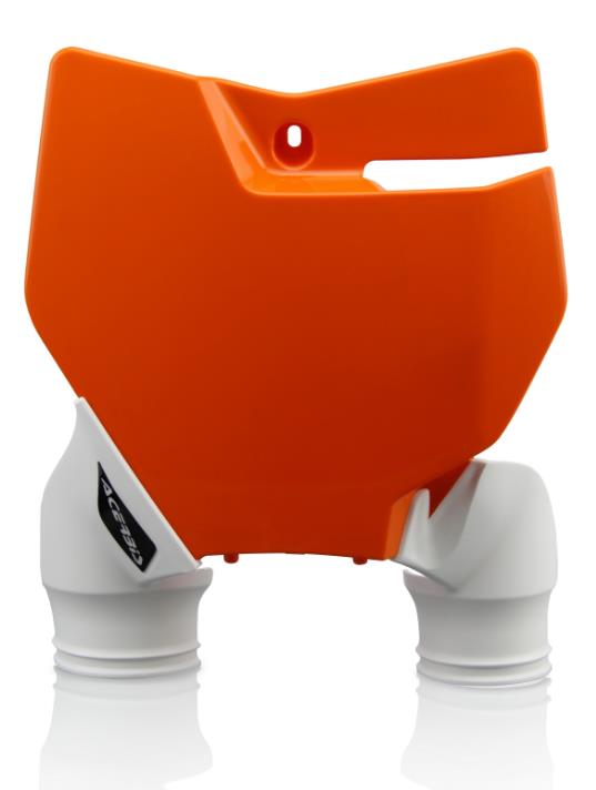 Acerbis 2527425321 Raptor Front Number Plate - Orange/White