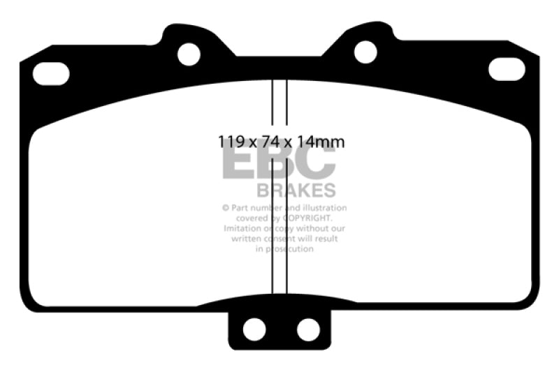 Load image into Gallery viewer, Ebc DP41097R EBC Yellowstuff Brake Pad Sets
