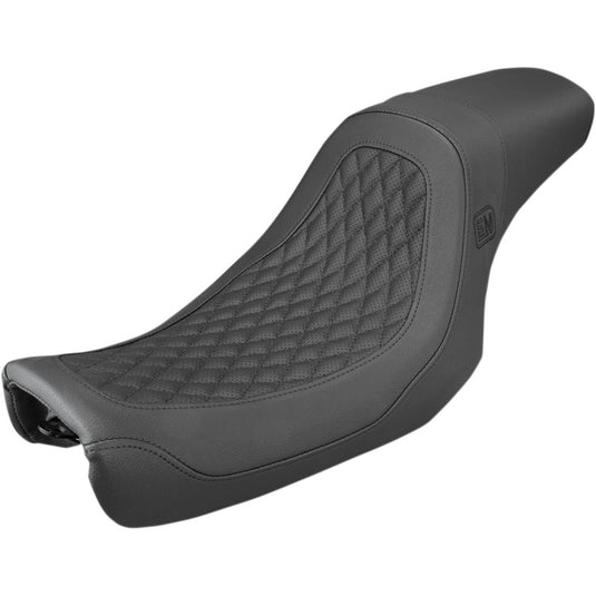 Saddlemen SM8064DB Speed Merchant Pro Series Seat - Black - Diamond Stitch