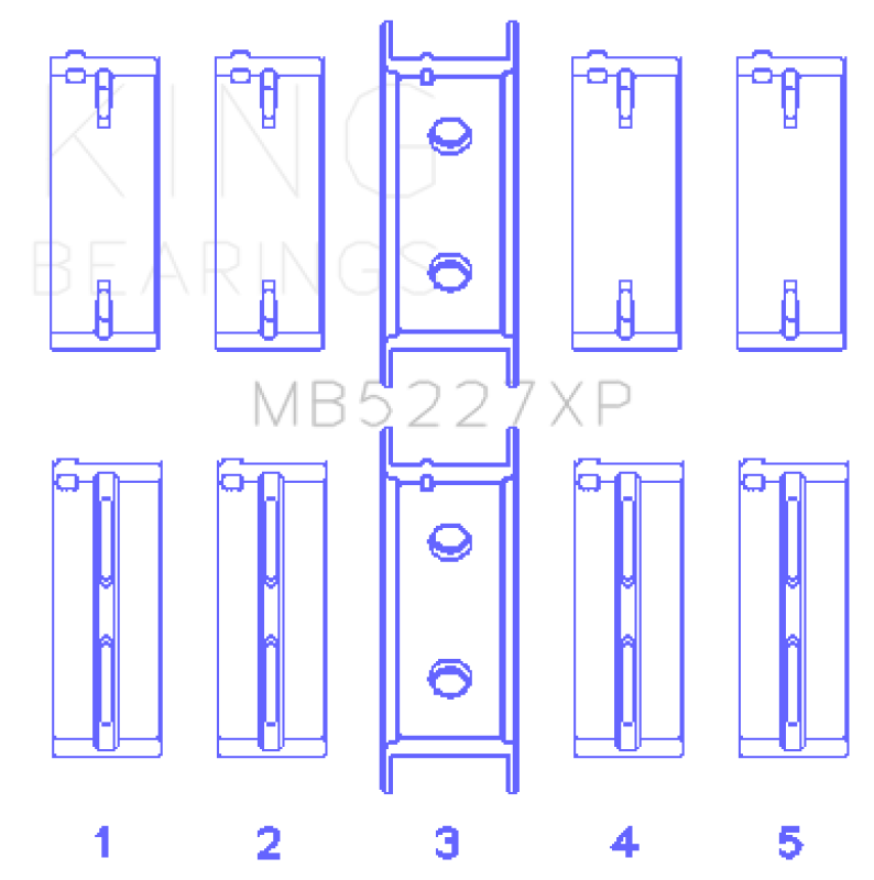 Load image into Gallery viewer, King Engine Bearings MB5227XPSTDX KING Performance Main Bearings

