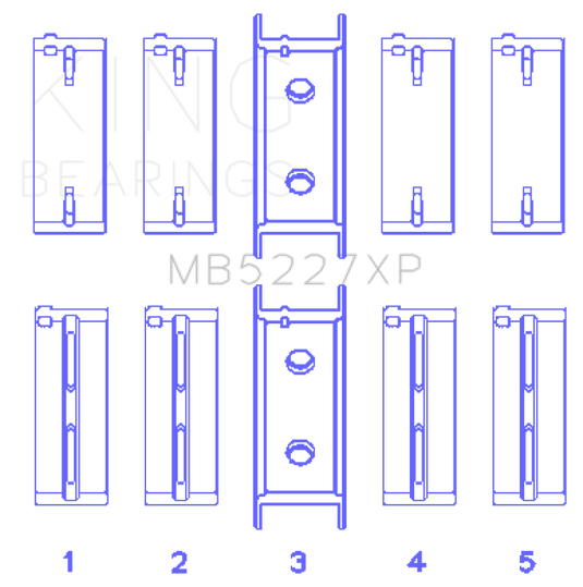 King Engine Bearings MB5227XPSTDX KING Performance Main Bearings