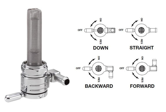 Golan Inc 75-516B-CS Click-Slick Petcock - 3/8in. NPT - Rear Facing - Chrome