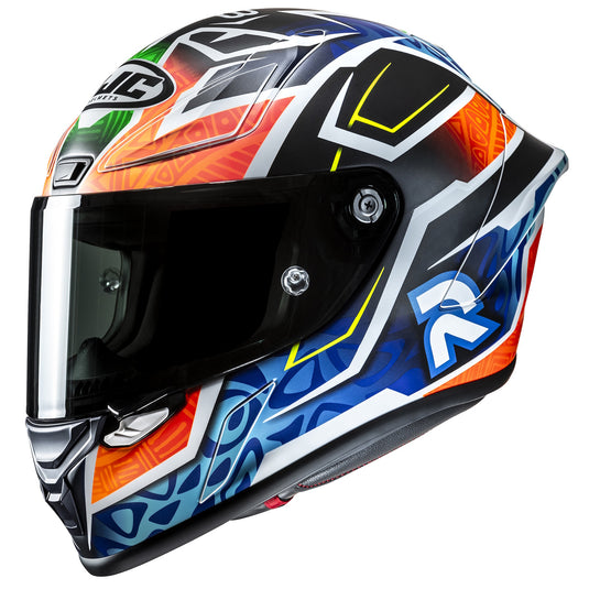 Hjc RPHA 1N Brad Binder Helmet (Large, Semi-Flat Blue/Dull Orange (MC-27SF))
