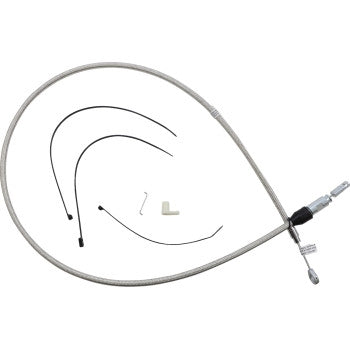 Magnum 523416HE Alternate Length Polished Stainless Quick Connect Braided Upper Clutch Cable - 50in.