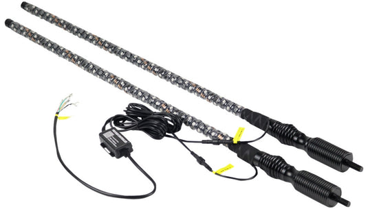 Whip-It MAG-CHSBTR-152 RGB Light Rod Whip with Magnetic Base - Pair - 5ft.