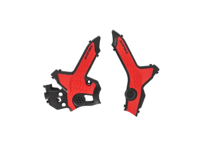 Acerbis 2979621042 X-Grip Frame Protectors - Black/Red