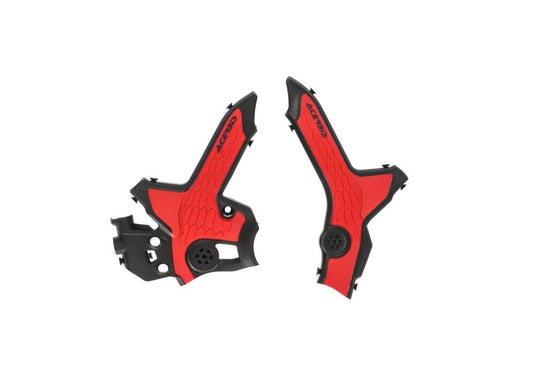 Acerbis 2979621042 X-Grip Frame Protectors - Black/Red